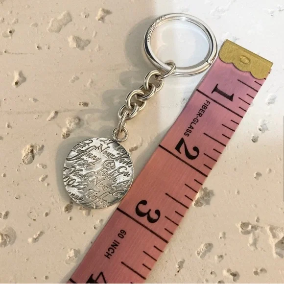RARE Tiffany & Co. Notes Keychain Vintage Sterling Silver Keyring - Picture 4 of 4